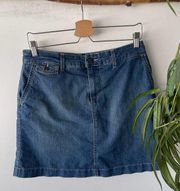 Sonoma Women Denim Jean Skirt With Built In Shorts