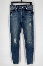 Black Orchid Denim NEW High Rise Super Skinny Distressed Jeans Sz 26 Blue