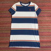 JUNKFOOD NAVY ATARI STRIPED TSHIRT DRESS