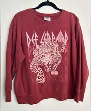 Women's Oversized Def Leppard Sweatshirt- Medium