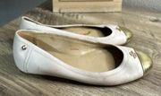 Coach Gold Toe Chelsea Ballet Flats