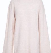 Brushed stretch knit sweater pink L