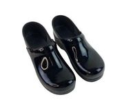 Dansko Black Patent Leather Comfort Clog Shoes Womens 10.5-11 Nurse Professional