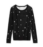 Olive & Oak Womens Size Medium Marsella Stars Black White