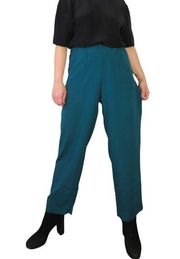 1990s Vintage Norton McNaughton Teal Blue High Rise Pants Slacks 6P 26" Corpcore