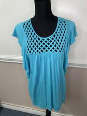 Hannah Light Blue Tank Top Size Medium