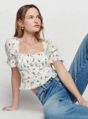 💕REFORMATION💕 Daphne Top ~ Orlaya Floral Print 10 NWT