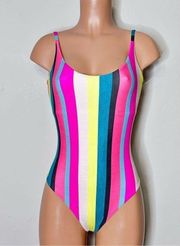 NEW. HURLEY stripe one piece swimsuit. Size small. Retails $50