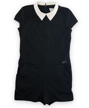 Wednesday Adams Style Romper Pockets  Size XS