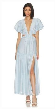 Tularosa x Jetset Christina Shiloh Maxi Dress in Robin Blue