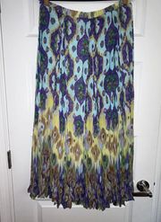 Chico’s Elastic Waistband Pull On Broomstick Maxi Skirt Chicos