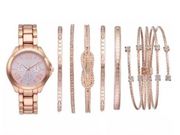 Rose Gold Watch and Bracelets Set New In Box