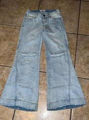 One X OneTeaspoon  Johnnies Low Waist Slim Fit Wide Leg Flare Jeans Size 23