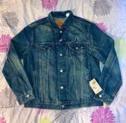 Levi’s NWT  Strauss & Co. Dark Wash Relax Trucker Denim Jacket Men Size Medium Women Size Large