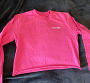 pink cropped long sleeve