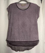 Dantelle from Anthropologie Heathered Purple Blouse