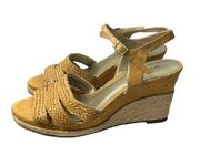 Liz Claiborne Strapy wedge tan Sandals size 9.5