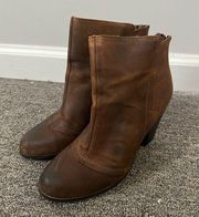 Bar III Brown Leather Jillian Ankle Boots Size 8.5 US