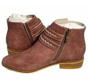 Mauve Ankle Boot Size 6.5 Women’s NIB