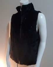 HP! Betsey Johnson Black Faux Fur Sequined Vest (M)