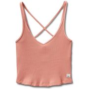 VUORI Rib Crop Tank Top | Light Cinnamon | Medium