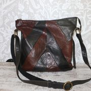 Leather Crossbody Bag Black Brown