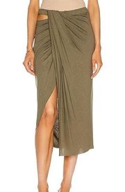 NWT Helmut Lang Ruched Jersey Skirt