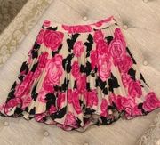 Milly Pleated Floral Skirt - 2