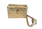 Call It Spring Blush tan nude  crossbody with Gold Accent Messenger Bag Purse Ha