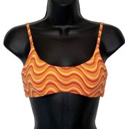 NEW Urban Outfitters Out From Under Scoop Neck Wavy Stripes Bikini Top Large