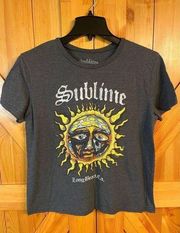 Sublime Sun Logo Dark Gray Tshirt Size M Long Beach CA Made in Mexico (2285)