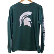 Michigan State University Green Long Sleeve Tee Size Medium - MSU