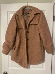 Sherpa Shacket Size Medium Brown Women’s Jacket 