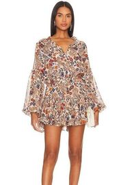 NWT MISA Los Angeles Elisabetta Chiffon Mini Dress in Esperanza Print Size XS
