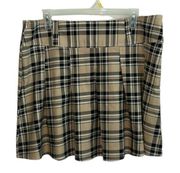 Shein curve 0XL plaid school girl skirt