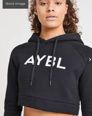 Staple Crop Hoodie - Black