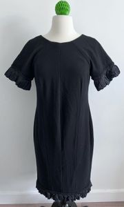 dress size 6 black ruffle