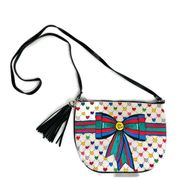 New Brighton Love & Joy Heart & Bow Printed Canvas
Crossbody Purse Bag