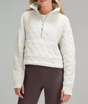 Lululemon Scuba Oversized Quilted Half Zip Bone XS/S