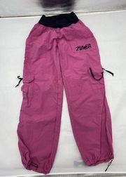 Pink Black Zumba Workout Pants Size Small, pre own