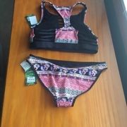 Body Glove Eidon Gemini Poppy Sporty Bikini Top And Bikini Bottom