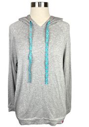 Vera Bradley Gray & Teal Floral Hoodie