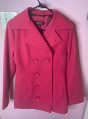 Dark Pink Pea Coat