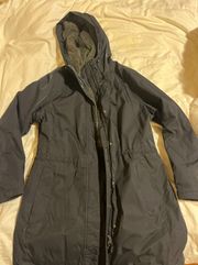 LANDS’ END A Black Parka Jacket