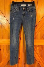 Bullhead Denim Co. Size 3 Distressed Low Rise Skinny Jeans (2476)