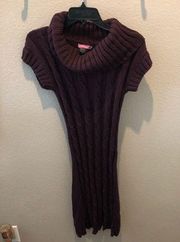 Purple knit sweater dress