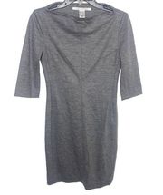 Vintage Y2K DVF gray wool blend sheath dress size 4 m