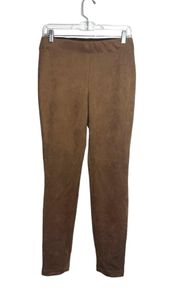 NWT Vicuña Tan Faux Suede High Rise Pull-on Pants