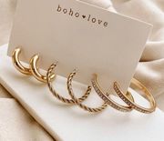 GOLD HOOP SET OF THREE