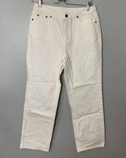 Talbots White Straight Leg Jeans Sz 10‎